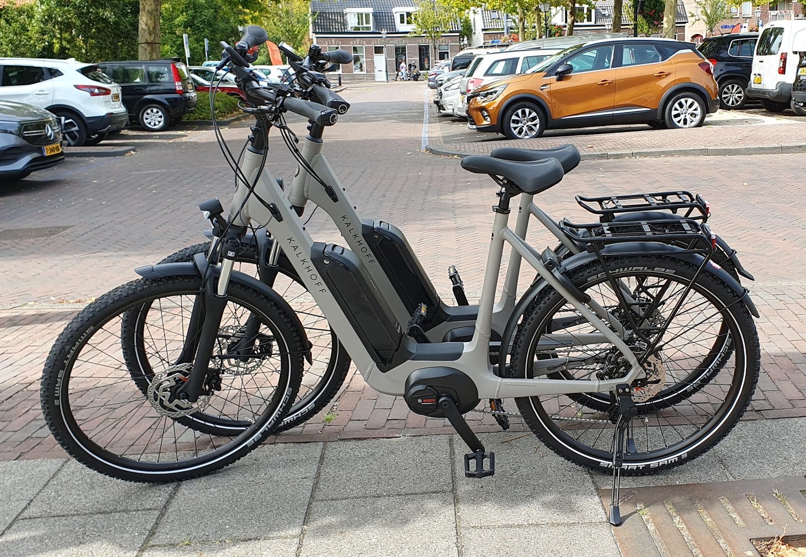 Twee Kalkhoff e-bikes met Bosch middenmotor